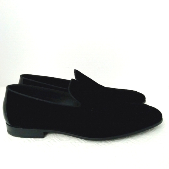 MAGNANNI "Alexis" Men's Black Velvet Slip-on Shoe Size 10.5 - Picture 1 of 12